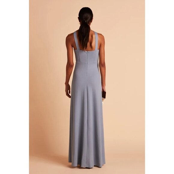 Birdy Grey Gene Dusty Blue Maxi Formal Bridesmaid Dress Large NWT - Picture 3 of 15